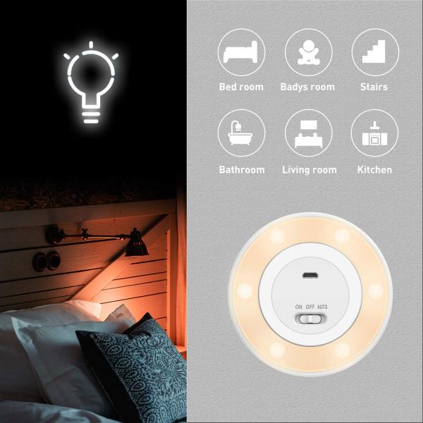 LED Motion Sensor Light, USB Rechargeable Stick On USB Rechargeable Motion Sensor Light