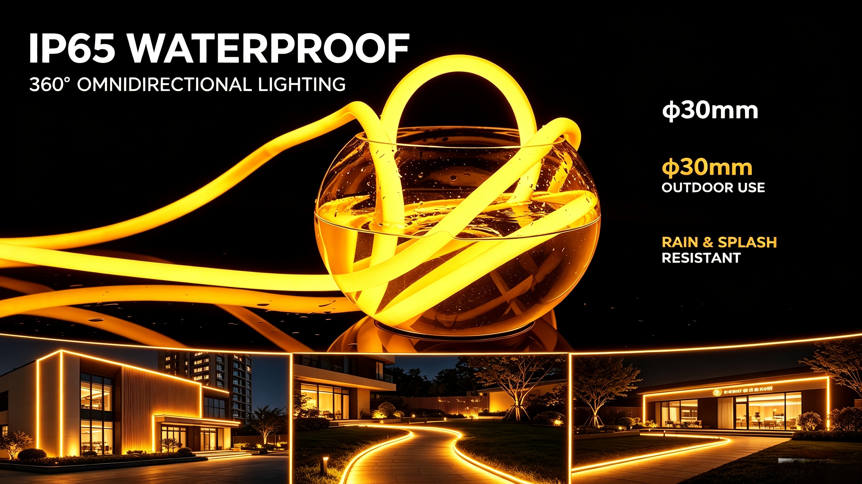 Flexible 360 Degree Neon Flex Lighting Strip Ideal for Architectural Signage and Outdoor Decoration Applications