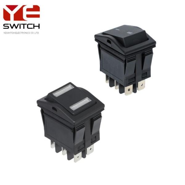 Double Pole Rocker Switch 20m Ohm 3 Position Momentary Toggle Switch