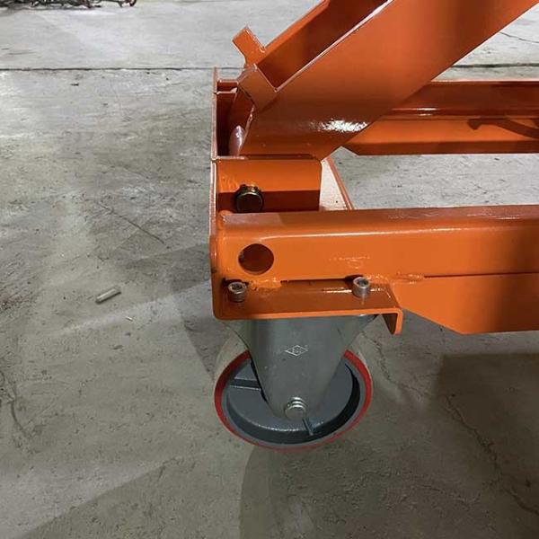 Mobile Manual Scissor Lift Platform 1000kg 39.76''X20.47'' Max Height 37.40''