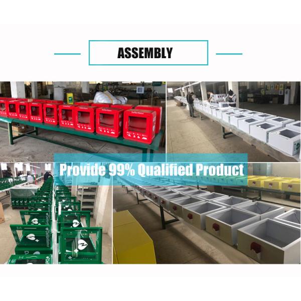 Round Corner AED Defibrillator Wall Mounted Box With Audible Alarm