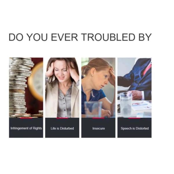 600g Cell Phone Signal Jammer Built In Battery 6000mAh 1.5m Radius 90° Shielding Angle