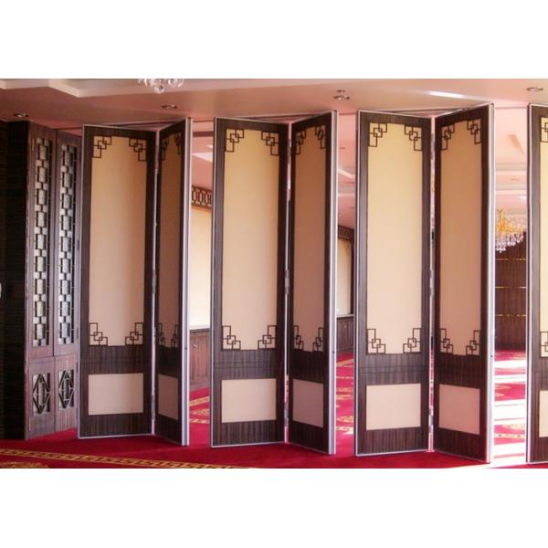 Folding Partition Walls Room Divider With Fabric MDF Hard Cover Decorations For Restaurant