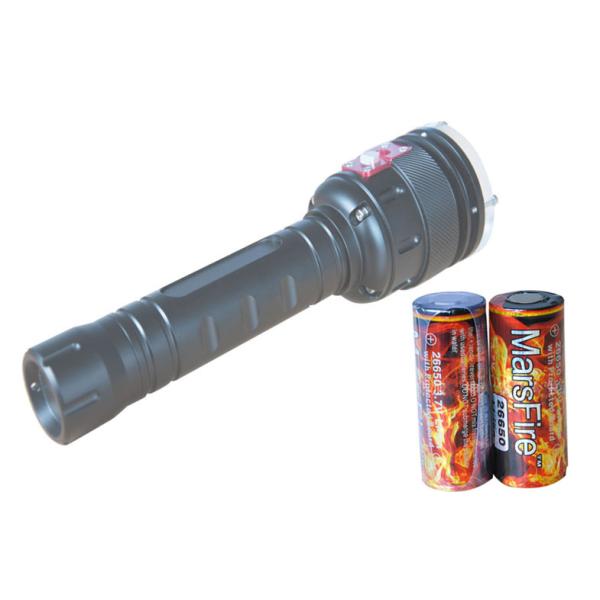Black 2400LM LED Dive Torch