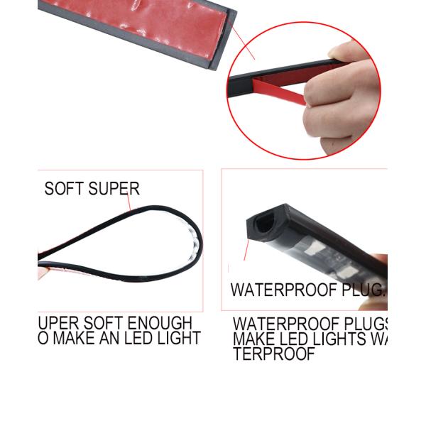 Colorful Voice Control Ambience Car Headlight Led Strip Decorative RF Rgb 5050