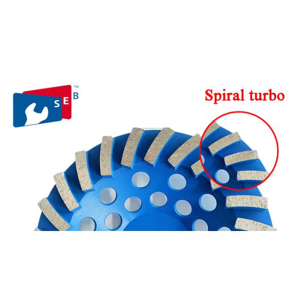 Turbo Diamond Cup Grinding Wheel For Ceramic Tile 3" 4" 5" 6" 7" Long Lifespan