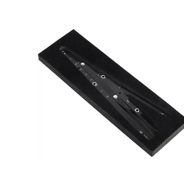 Laser Print Logo Black 4 Prong Stainless Steel Golden Mean Calipers With Scale For Training School