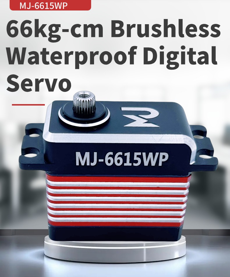 Mj-6615wp High-Performance 12v Digital Servo 66kg-Cm High Voltage Brushless Waterproof Metal Gear For Car And Aircraft Models