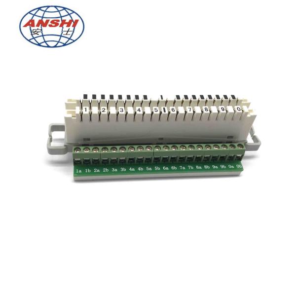 20 Pole Screw Terminal Block with 10 Pairs Krone Type PCB Type Disconnection or Switching Module LSA PLUS Krone