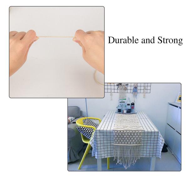 Wholesale wall decorative Diy Handmade Braided rope 100% Natural Cotton white macrame cord twisted cord