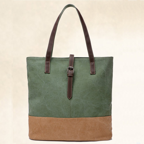 Canvas promotion gifts summer handbag beach bags in mint color