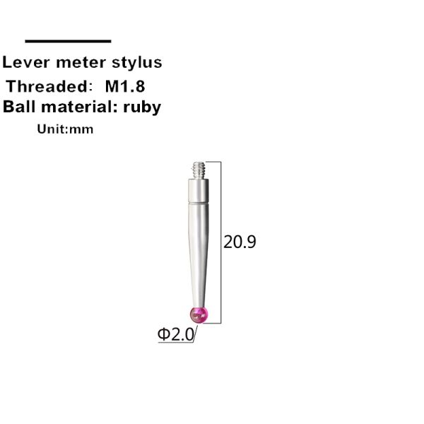 Renishaw M4 3 mm Ruby Ball Stylus Tungsten Carbide Ceramic Stem Ruby Ball Straight Styli for Most Applications