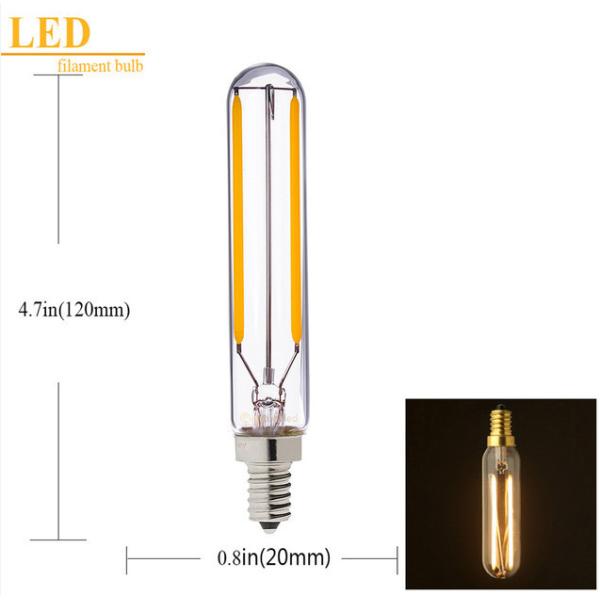 2W 4W T20 Clear Edison LED Filament Bulbs Light 2700K 240V E14 Tubular