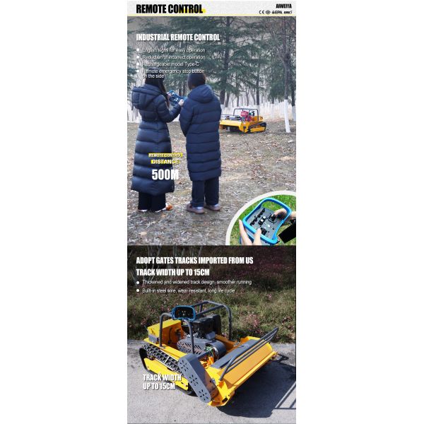 Self Propelled Remote-controlled Lawn Mower DIY High Efficiency Wear-resistant Cutter Head Long Service Life Agricultural