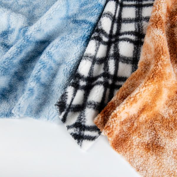 100% Polyester Customize Printing Faux Teddy Fur Fabric Yard Free Samples Faux Lamb Fur