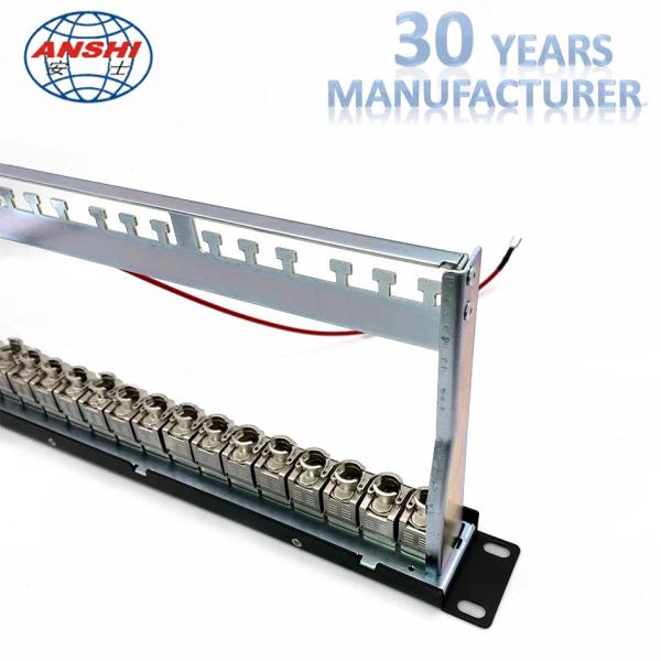 19 Inch 1u 24 Ports Loaded Cat6a Stp Shielded Patch Panel With 24 Pieces Keystone Jack
