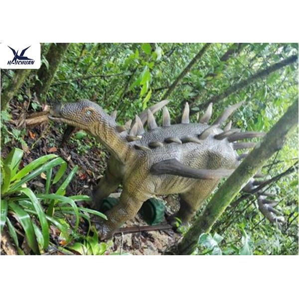 Colorful Life Size Dinosaur Statues In Outdoor Playground For Kids