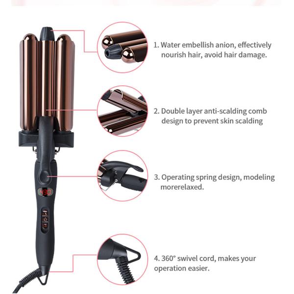3 Barrel Curling Iron Wand