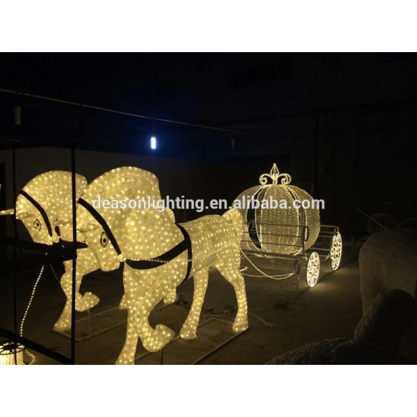 led outdoor christmas decoration horse carriage