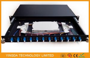 China 1U 19 Inch Sliding Rack Mount Fiber Optic Patch Panel 12 Port LC Duplex Drawer ODF on sale
