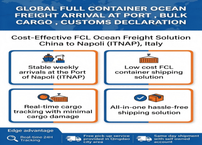 Cost-Effective FCL Ocean Freight with 24/7 Multilingual Support and Real-Time Cargo Tracking to Napoli