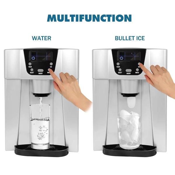 20kg Bullet Ice Block Making Small Home Commercial Ice Maker Machine for Business Automatic input water type Hand watering