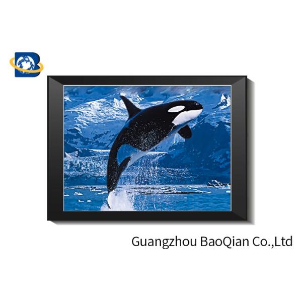 Dolphins Theme 3D Deep And Flip Effect Lenticular Material Picture With Frame Or Frameless