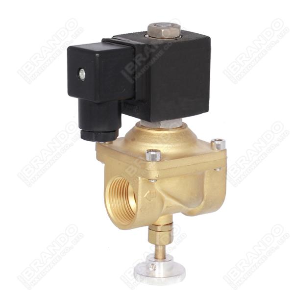 Manual Adjustable Flow Control Natural Gas Solenoid Valve 1/4'' 12V 24V DC