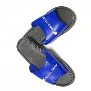 China Washable PVC Slipper Economic ESD Safety Shoes Color Blue Upper W/Black Sole on sale
