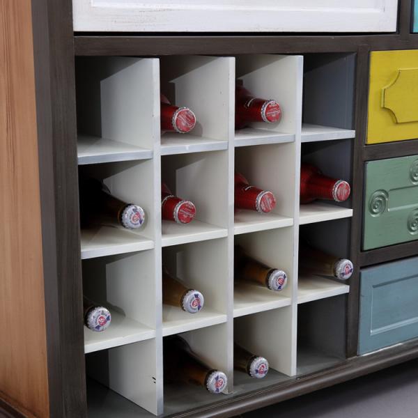 MDF Board 108cm Height European Retro Drinks Storage Living Room Cabinet