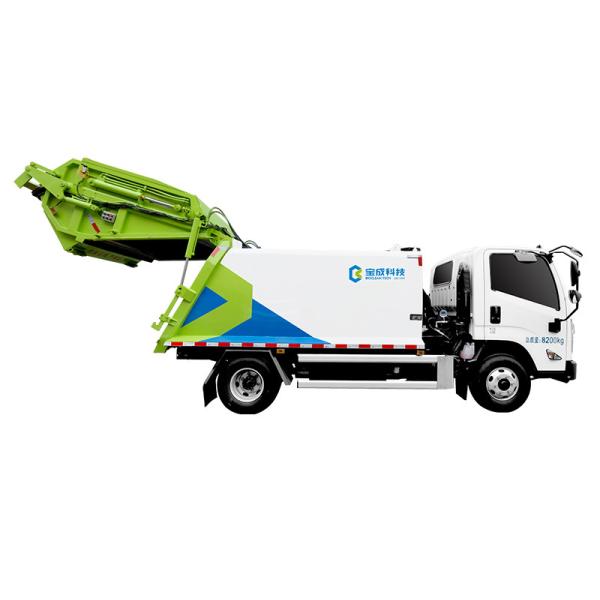 Electric Control Switch Compressed Garbage Truck Easy Operation Electric Garbage Truck