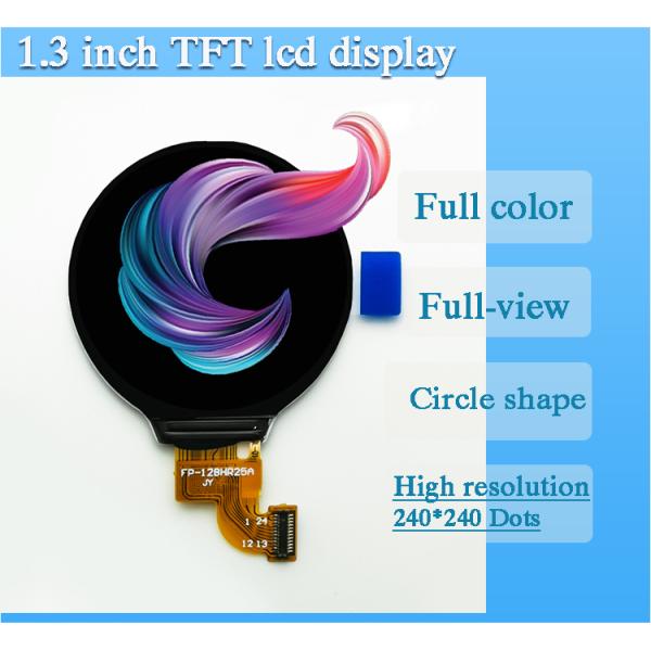 4SPI Interface 1.3 inch Tft Lcd 240X240Dots Ips Gc9A01 14Pin Zip Fpc Round Lcd Display For Smart Watches Round Display