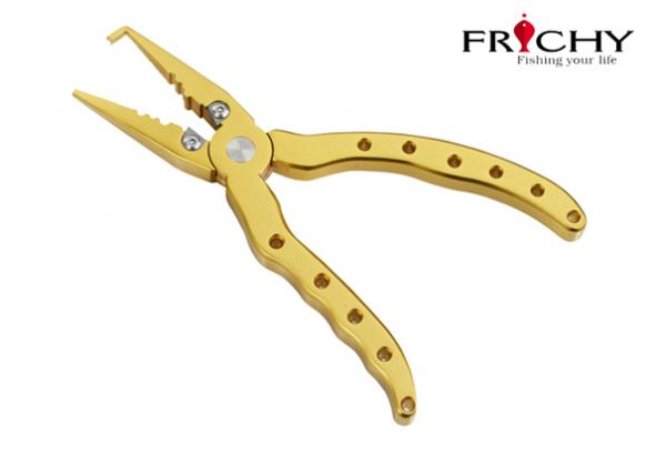 Quality Never Rust Heat-treated Aluminium Fishing Pliers With Carbide Cutter For Saltwater Fishing for sale