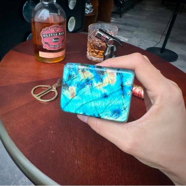 Blue Emerald Marble Cigar Rest Natural With Luxury Design Scratchproof