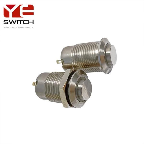 Doorbell 1.8mm Metal Button Switch 24VDC 12mm Push Button Switch