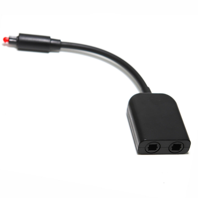 Digital Toslink Fiber Optical Splitter 1 In 2 Out Audio Adapter Cable
