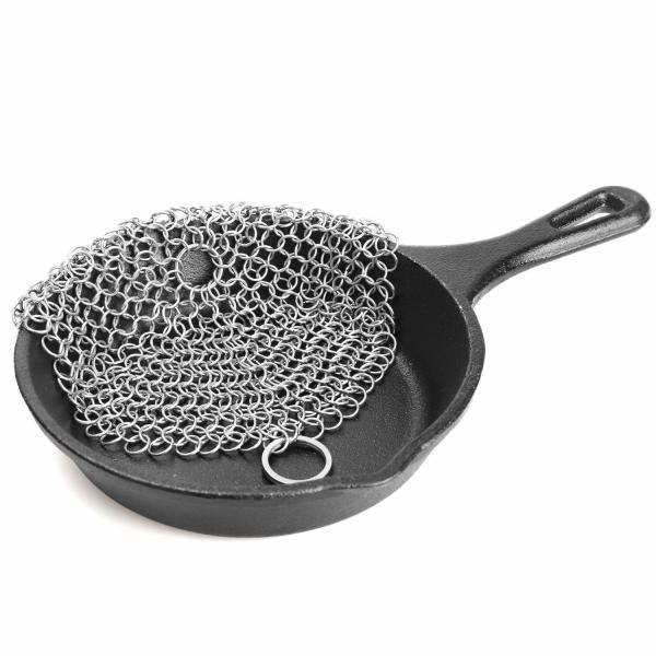Customizable 7x7inch Chain Mail Cast Iron Cleaner Rust Resistance