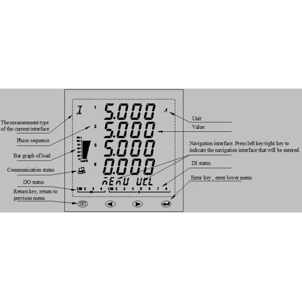 Acrel APM810 3 Phase Multifunction Meter Multi Tariff With Harmonic