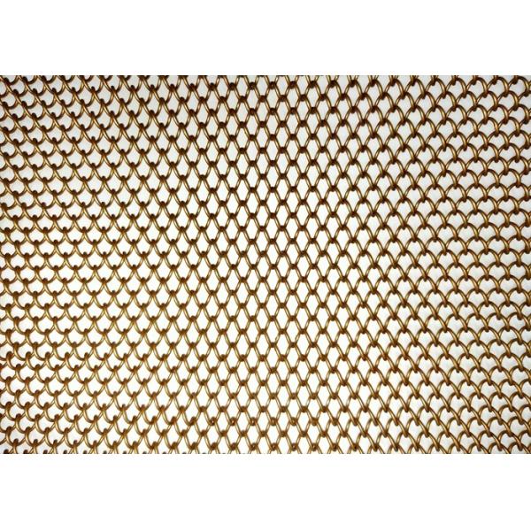 Diamond Hole Architectural Metal Mesh 0.5-2m Width Metal Coil Drapery