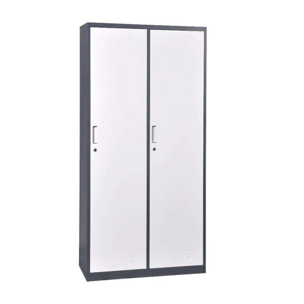 Beach School Two Line Two Doors Powder Coated Steel Wardrobe
