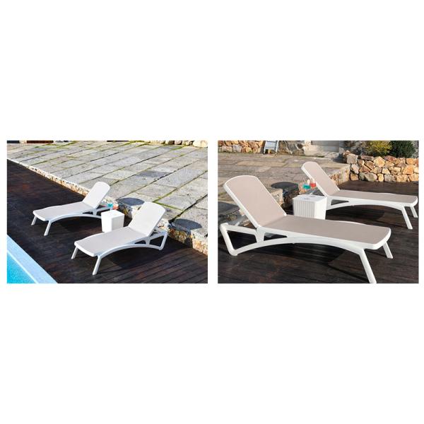Durable SGS 77*24*21 inch Outdoor Plastic Lounge Chairs For Swimming Pool
