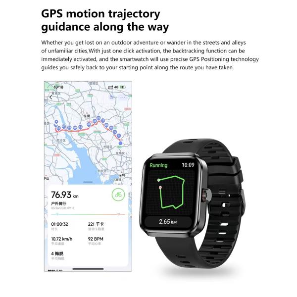 NX22 Sport Smart Watch Amoled Display Support GPS positioning Multiple sports modes