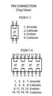 PS2811-1-F3-A Transistor Output Optocouplers 2500 Vrms Opto Electronics