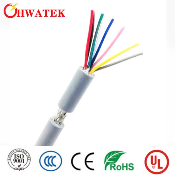Tinned Copper Stranded 30V 80℃ Cable 6C X 28 AWG PVC BRIGHT YL 0.62MM