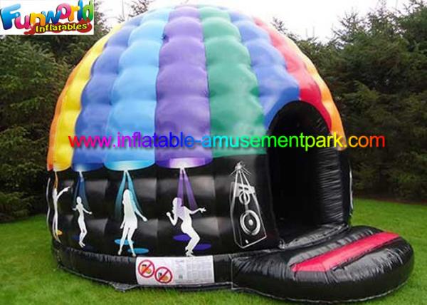 Quality Music Inflatable Disco Dome Bouncy Castles Customized For Dancing for sale