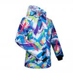 100% nylon2018 new Fashion Printing Bright Color Ladies Jacket Winter Ski