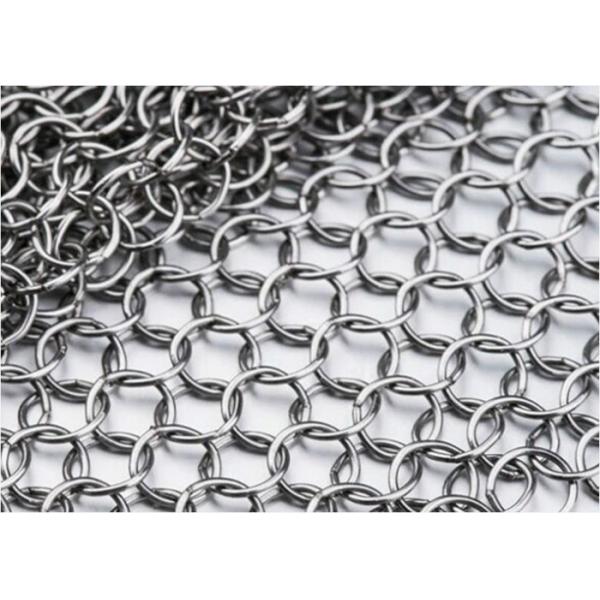 Round Hole Chain Mail Curtain , Architectural Ring Mesh Curtain