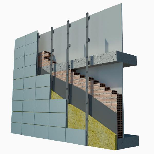 Terracotta Ceramic Ventilated Facade , 8000N Strength Clay Soundproof Wall Panels