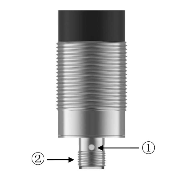 RFID Reader Head 0-70mm Read Write Range With RS-232 LED Display IP67 M30X1.5