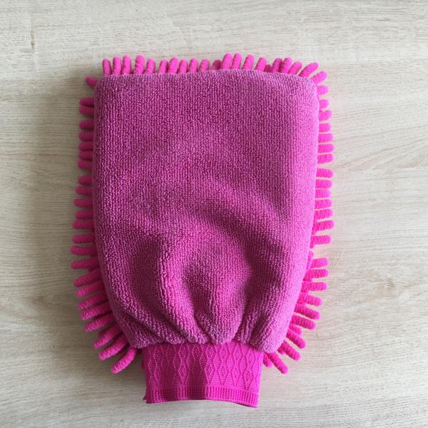 House keeping washing absorb mitt 100% polyester microfiber mitt gloves